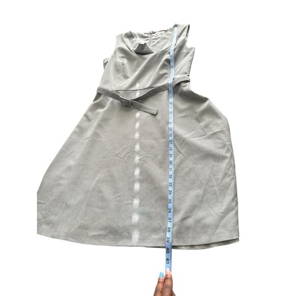 Calvin Klein‎ Dress Gray Office Business Career Belted Cowl Neck Sheath Size 10 - Picture 12 of 12